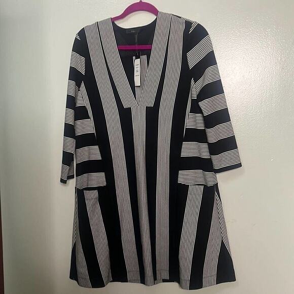 BCBGMAXAZRIA BLACK COMBO NWT DRESS SIZE 6 - Picture 2 of 7